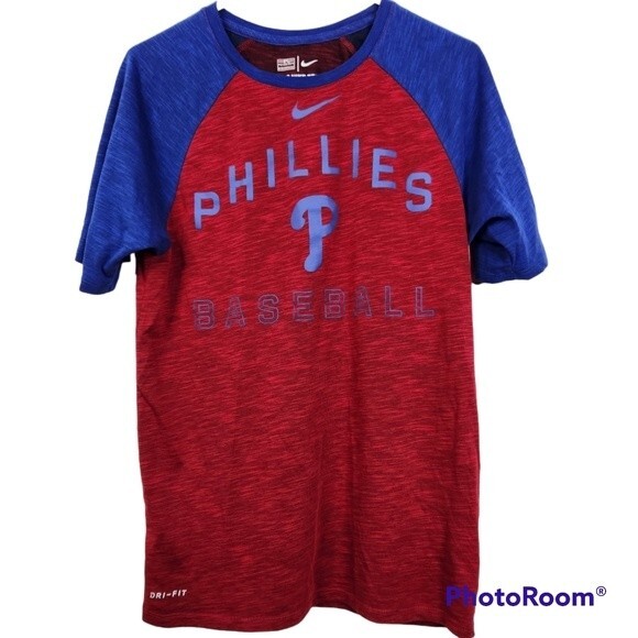 Nike The Nike Tee Philadelphia Phillies Short Sleeve Dri-Fit Tee Size Small - Picture 1 of 6